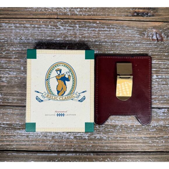 Relic Classic Other - Relic Golf Classic‎ Leather Money Clip Wallet Vintage Aesthetic Old Money Brown